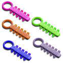 Лигатура эласт. Alastik Ease-To-Tie (10 колец на модуле) (ЗОЛОТОЙ/)ЧЕРНЫЙ/Ярко-оранжевый)