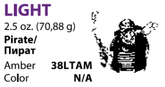 Резиновая тяга Pirate (Пират) 3/8 LIGHT (9/5 mm) 2.5oz (70.88g)